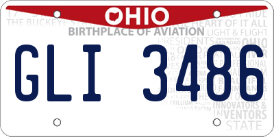 OH license plate GLI3486