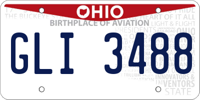 OH license plate GLI3488