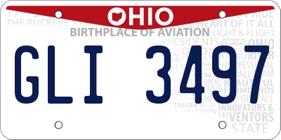 OH license plate GLI3497