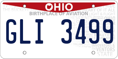 OH license plate GLI3499