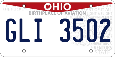 OH license plate GLI3502