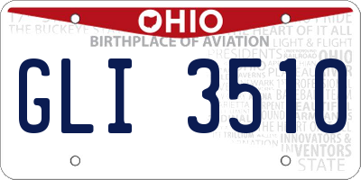 OH license plate GLI3510