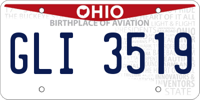 OH license plate GLI3519