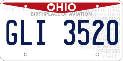 OH license plate GLI3520