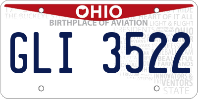 OH license plate GLI3522