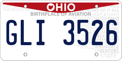 OH license plate GLI3526