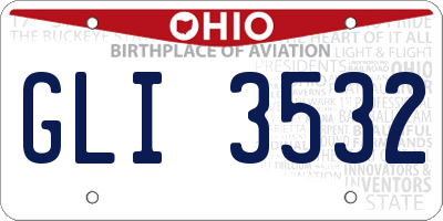OH license plate GLI3532