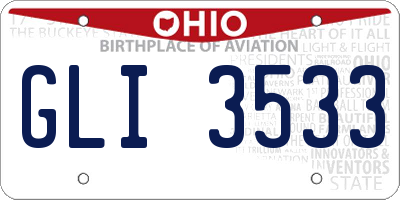 OH license plate GLI3533