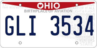 OH license plate GLI3534