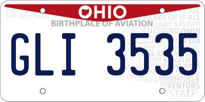 OH license plate GLI3535
