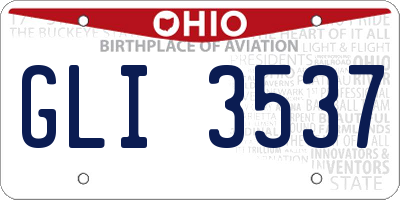 OH license plate GLI3537