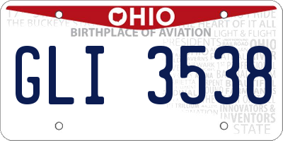 OH license plate GLI3538