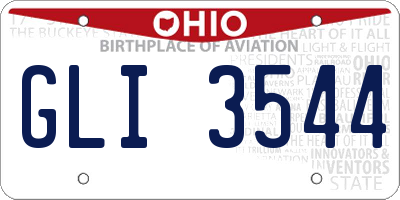 OH license plate GLI3544