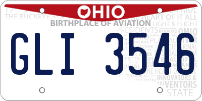 OH license plate GLI3546