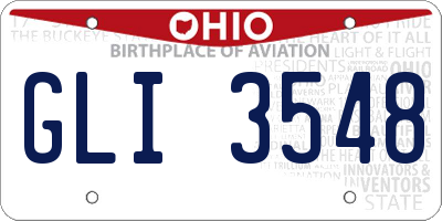 OH license plate GLI3548