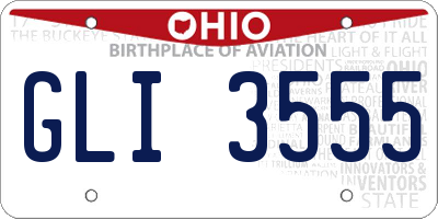 OH license plate GLI3555
