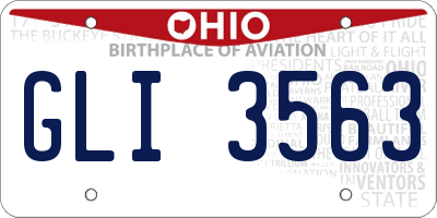 OH license plate GLI3563