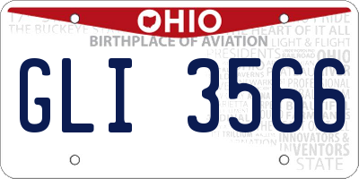 OH license plate GLI3566