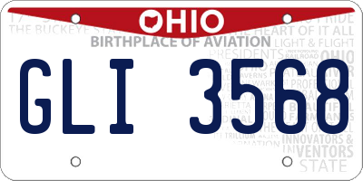 OH license plate GLI3568