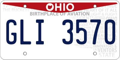 OH license plate GLI3570