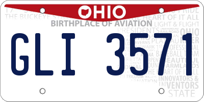 OH license plate GLI3571