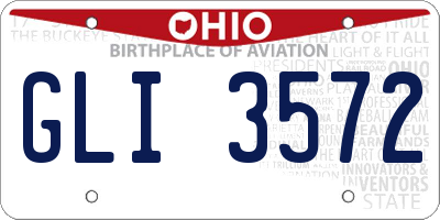 OH license plate GLI3572