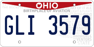 OH license plate GLI3579