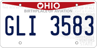 OH license plate GLI3583