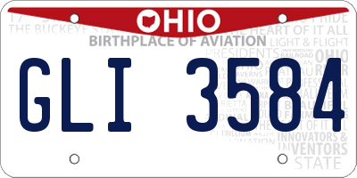 OH license plate GLI3584