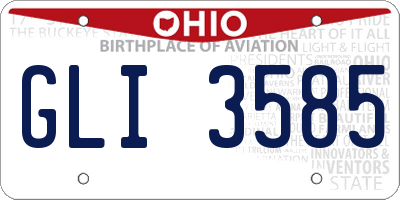 OH license plate GLI3585