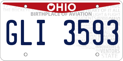 OH license plate GLI3593