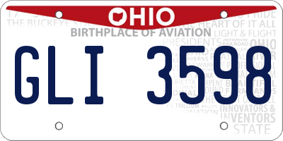 OH license plate GLI3598