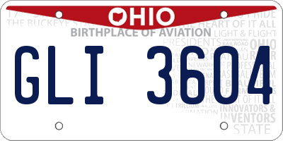 OH license plate GLI3604