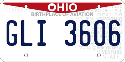 OH license plate GLI3606