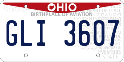 OH license plate GLI3607