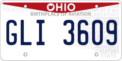 OH license plate GLI3609