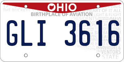 OH license plate GLI3616