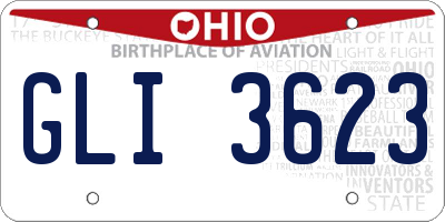 OH license plate GLI3623