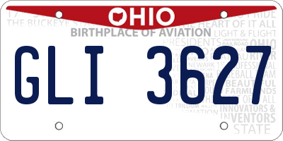 OH license plate GLI3627