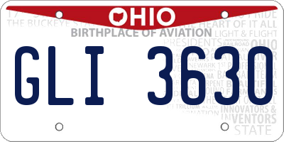 OH license plate GLI3630