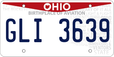 OH license plate GLI3639