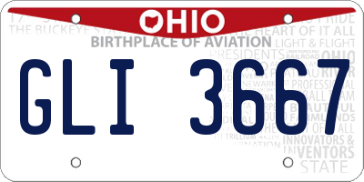 OH license plate GLI3667
