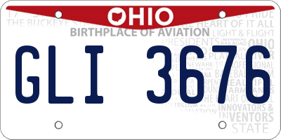 OH license plate GLI3676