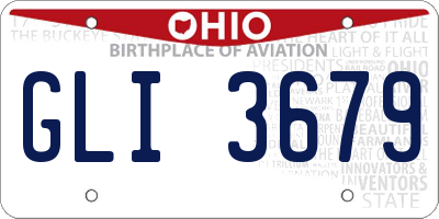 OH license plate GLI3679