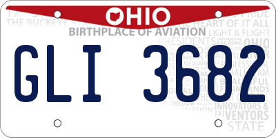 OH license plate GLI3682