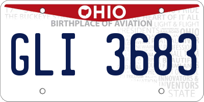 OH license plate GLI3683