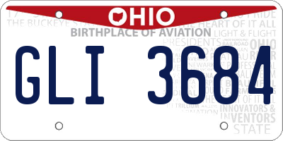 OH license plate GLI3684