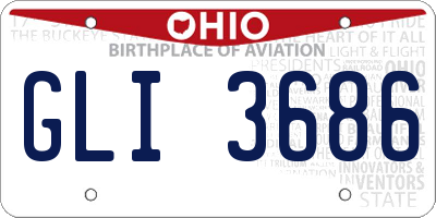 OH license plate GLI3686