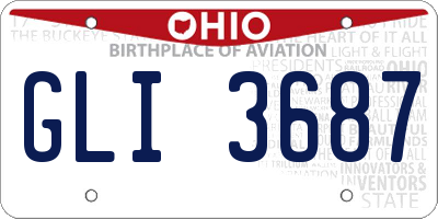 OH license plate GLI3687
