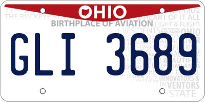 OH license plate GLI3689